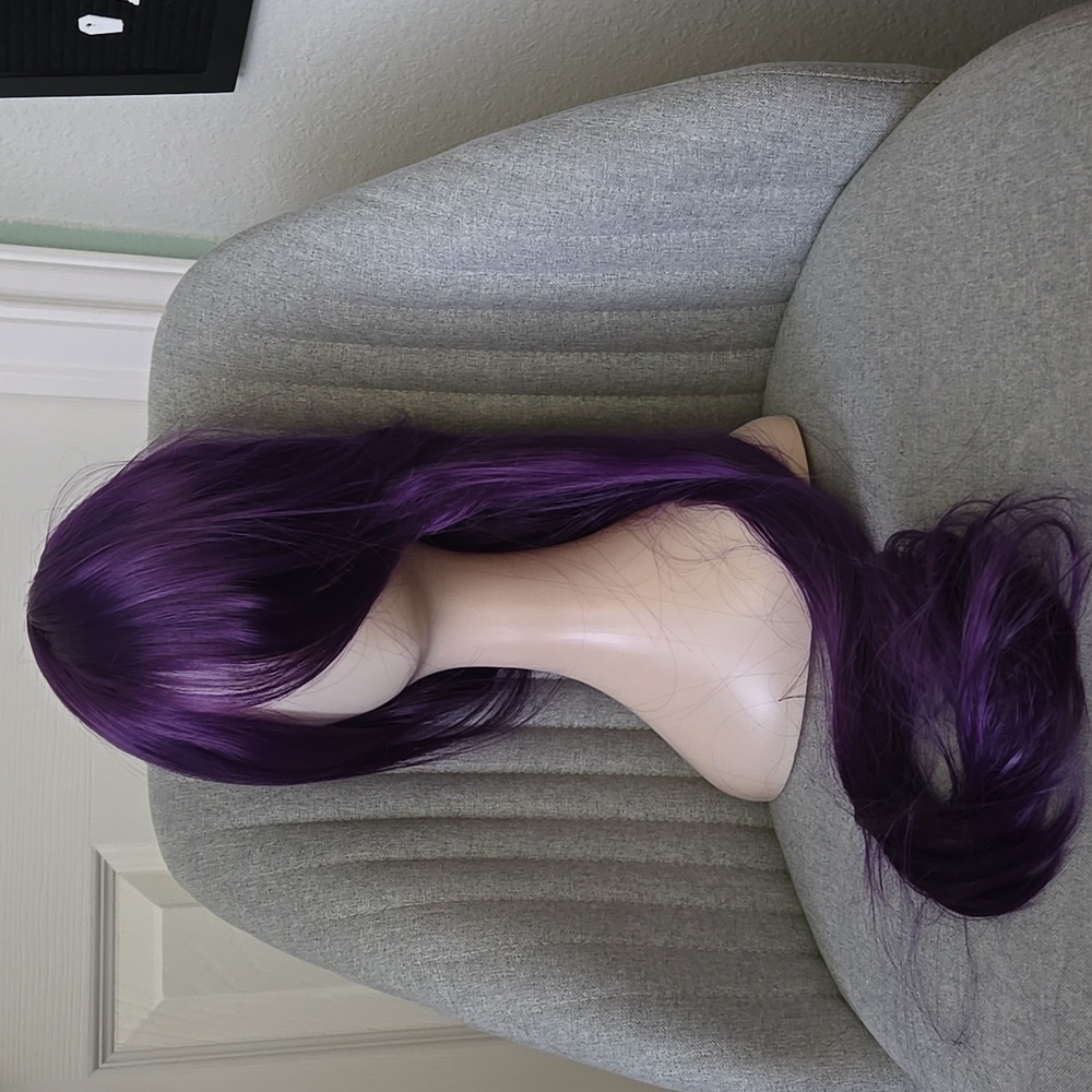 Extra Long Silky Purple Wig, NWT
